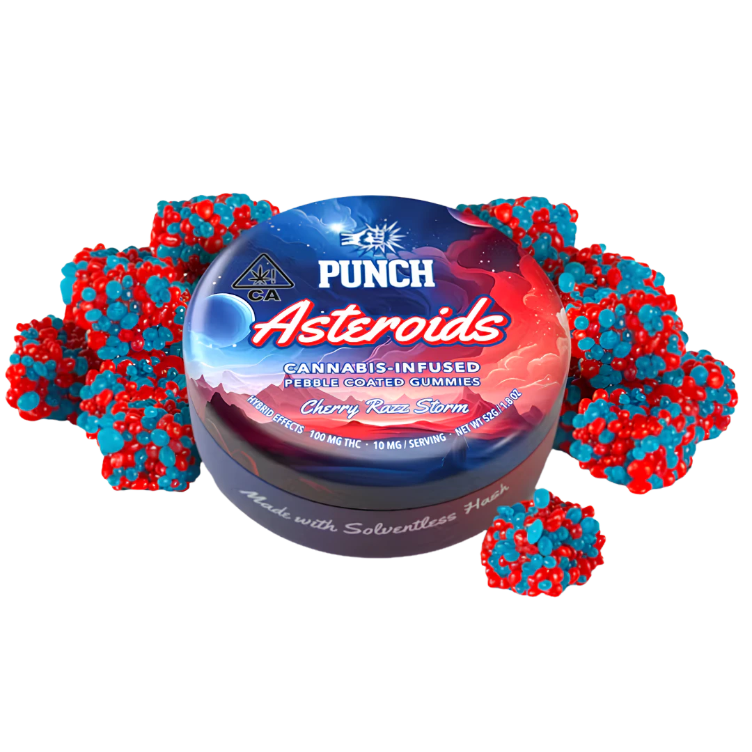 Punch Edibles - Punch Edibles - 100mg Solventless Hash Asteroids - Cherry Razz Storm Main Image