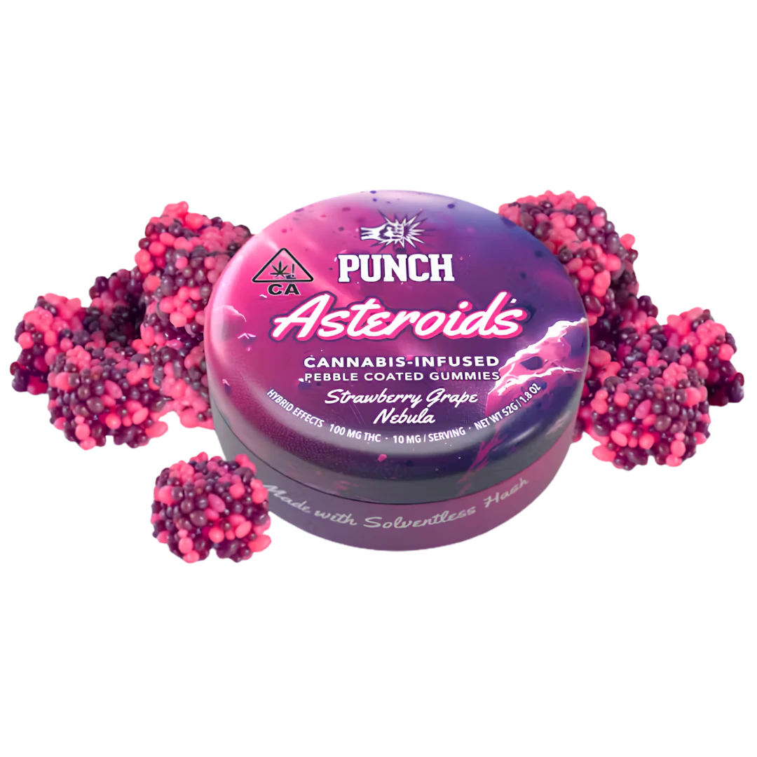 Punch Edibles - Punch Edibles - 100mg Solventless Hash Asteroids - Strawberry Grape Nebula Main Image