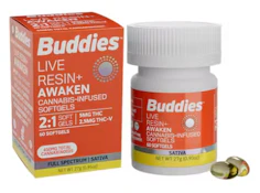 BUDDIES - Capsules - 5MG - 60CT - Awaken - 2:1- THC:THCV - Live Resin - 300MG
