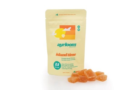 AYRLOOM - Ayrloom - Island Time - 1:1 (5mg THC - 5mg CBD) - 50mg - 5mg x 10ct - Edibles