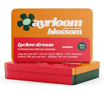 AYRLOOM - Lychee Dream | Infused | Preroll Pack | 5pk/3g (Ayrloom)