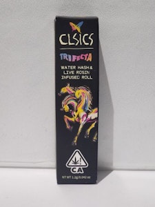 CLSICS - Banana Cream x Fatso x Tropicana Cherry Trifecta 1.2g Rosin/Hash Infused Pre-Roll - CLSICS