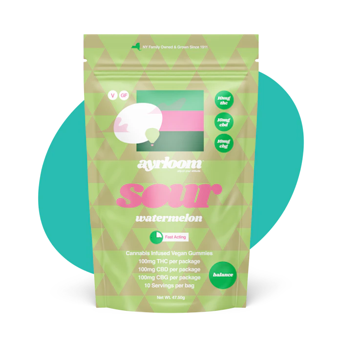 ayrloom - Ayrloom | Sour Watermelon | Gummy | 10PK | 100mg Main Image