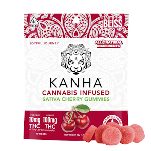 Kanha Edibles - 100mg THC Sativa Cherry Gummies (10mg - 10 pack) - Kanha