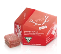 WYLD Edibles - Sour Cherry Gummies - Indica Enhanced - (10 x 10mg) 100mg
