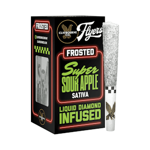 CLAYBOURNE CO. - Claybourne Co. - 2.5g - 5ct Flyers Frosted Infused Pre Rolls - Super Sour Apple