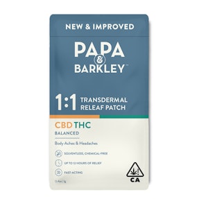 Papa & Barkley - Papa & Barkley Releaf Patch 30mg 1:1 CBD:THC