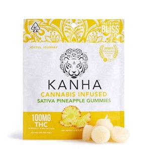 Kanha | Sativa Pineapple Gummies- 10Pk | 100mg