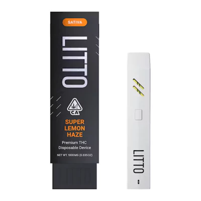 Super Lemon Haze premium 1g disposable by Litto, available at From The Earth Santa Ana
