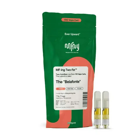 MFNY - The Belafonte -Sativa- 79.48% THC | 2 x 0.5g Live Resin (510 Vape Catridge) | MFNY   -X6 BACK
