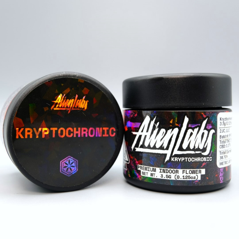 Kryptochronic 3.5g Jar Alien Labs Premium Cannabis Enjoy the Farm