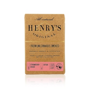 HENRY'S ORIGINAL - Preroll - Strawberry Cough - 4 Pack - 2G 