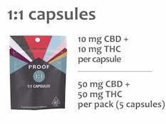 1:1 CBD/THC Capsules - 5pk