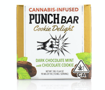 Mint Dark Chocolate with Chocolate Cookie | 100mg THC Edible |  Punch Bar