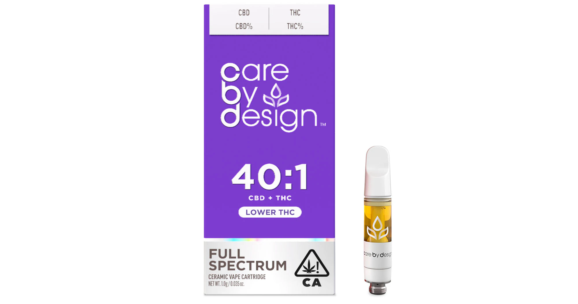 Care By Design - Care By Design - 40:1 CBD Cartridge - 1g Main Image