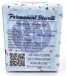 COLD FIRE - ColdFire x LA Family Farms - Permanent Biscotti - 1g Juice Cart