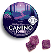 Kiva Camino | Gummies (10ct) | Sour Blackberry Dream 10:3 THC/CBN |100mg