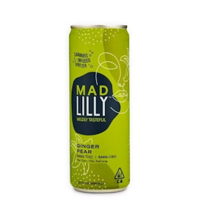 Mad Lilly - 10mg Ginger Pear Spritzer (5mg THC 5mg CBD) - Mad Lilly