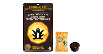 Emerald Sky - 10ct. 100mg THC Peanut Butter Cups - Dark Chocolate (Sativa)