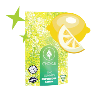 CHOICE - Choice Gummies - Super Sour Lemon - 100mg