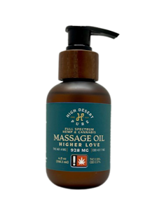 Higher Love Massage Oil, 1:1 CBD, 4 fl oz
