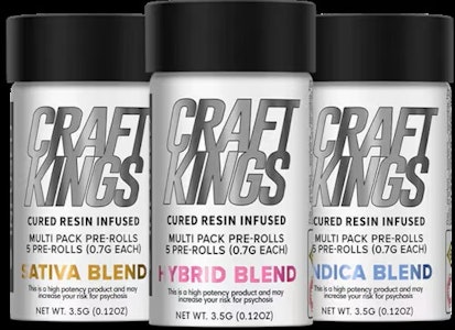 CRAFT KINGS - Craft Kings | Pre-Roll | Infused | Hybrid Blend | 3.5g/5pk 