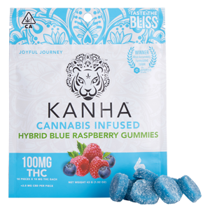 Kanha 100mg Blue Raspberry Hybrid Gummies