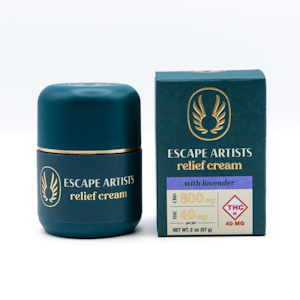 ESCAPE ARTISTS - ESCAPE ARTIST - LAVENDER 20:1 RELIEF CREAM 800MG CBD / 40MG THC 2OZ
