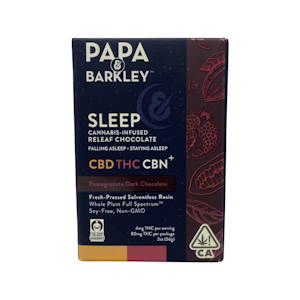 PAPA & BARKLEY - PAPA & BARKLEY: CBN DARK CHOCOLATE POMEGRANATE 80MG THC