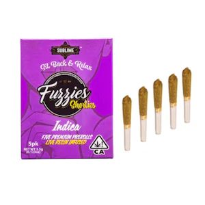 Fuzzies - 3.5g Papaya Live Resin Infused Pre-Roll Pack (.7g - 5 pack) - Shorties Fuzzies Fruities - Sublime