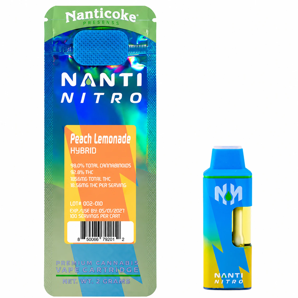NANTI NITRO - Nanti Nitro - Peach Lemonade - 2g AIO Main Image