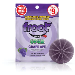 Froot Gummies - Froot Gummy 100mg Sour Grape Indica
