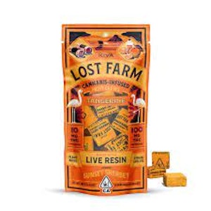 Kiva - Lost Farm Kiva Live Resin Fruit Chews Tangerine