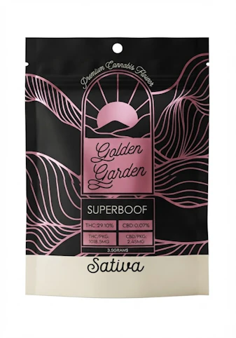 GOLDEN GARDEN - Superboof -Sativa- 29.10% THC | Craft Cannabis 3.5G (Flower) | Golden Gardens - L9 BACK