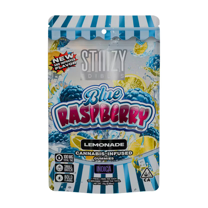 STIIIZY - STIIIZY | Blue Raspberry Lemonade 100mg (Indica) - Gummies THC Edibles Main Image