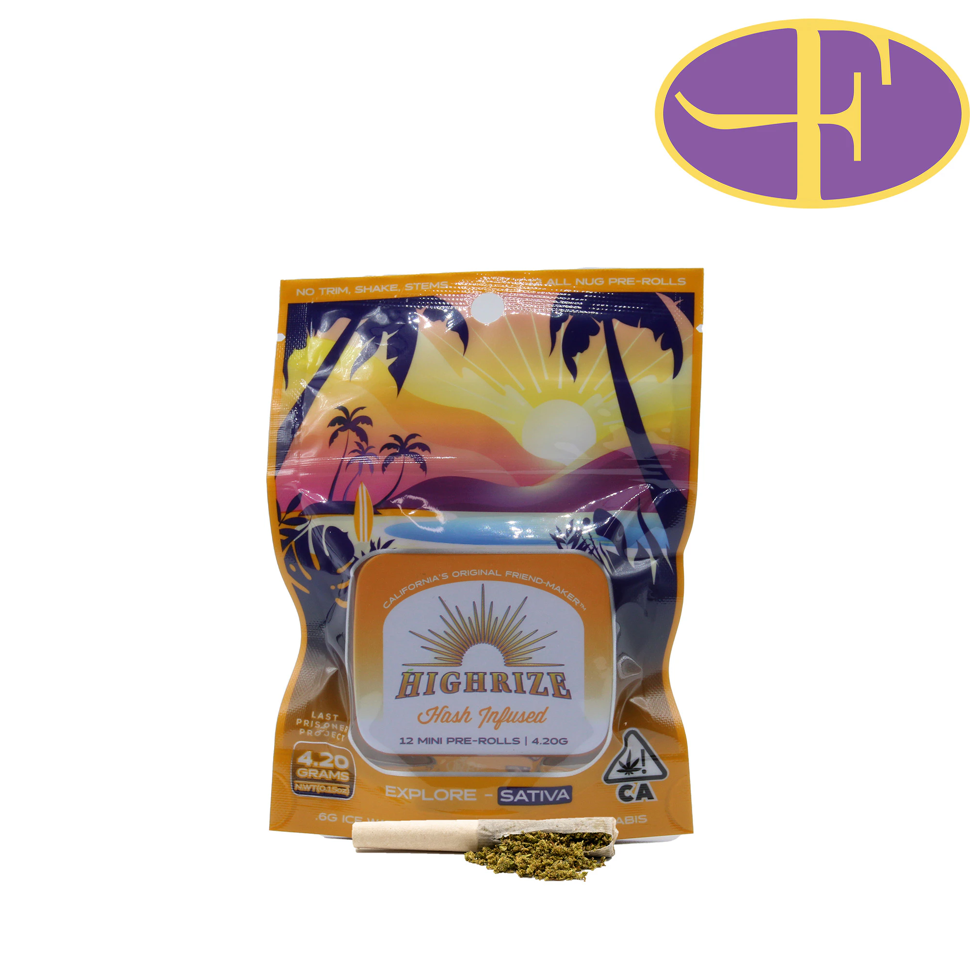 HIGH RIZE - Amnesia Haze x Super Lemon Haze Hash Infused Pre-Roll Pack (12pk) Main Image
