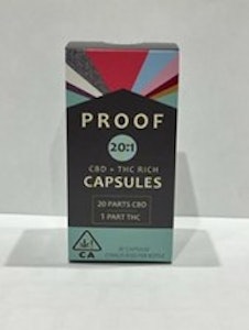 PROOF - 20:1 CBD:THC Rich 314mg 30Pack Capsules - Proof