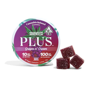 PLUS™️ Products - SOLVENTLESS - GRAPES N' CREAM 100MG - PLUS PRODUCTS