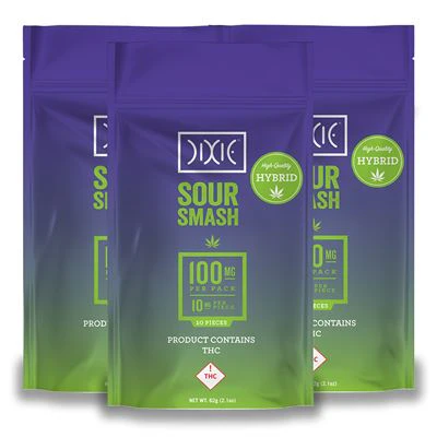 DIXIE - Dixie - 100mg THC Gummies - Sour Smash - (Hybrid) Main Image