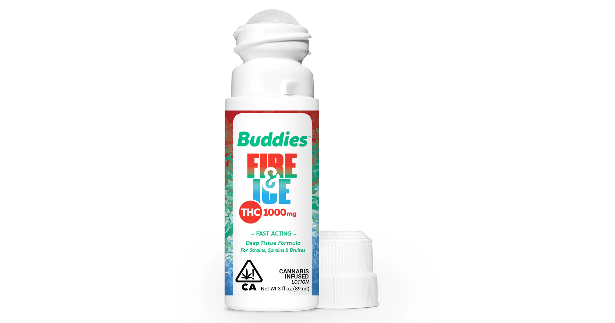 Buddies Brand - Buddies - THC Rich Fire & Ice Roll-On Topical - 3oz Main Image