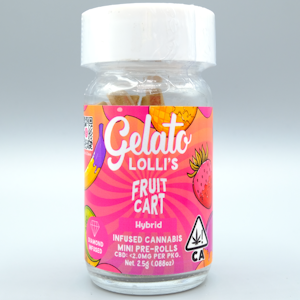 Gelato - Fruit Cart Lollis 2.5g 5pk Infused Pre-rolls - Gelato