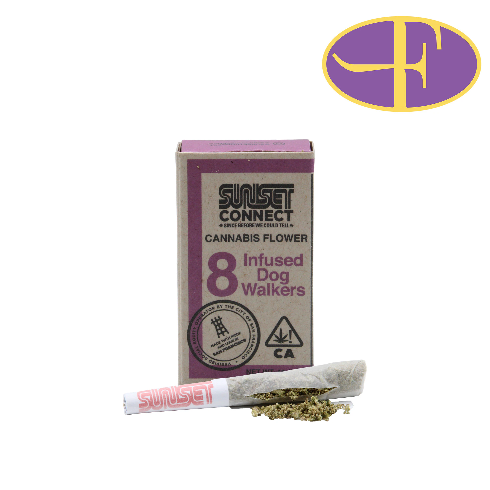 Sunset Connect - Banana Gelato Hash Infused Pre-Roll Pack (8pk) Main Image