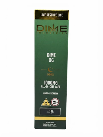 Dime Industries - Dime OG - Indica- 67.62% THC | 1g AIO (Vape Pen) | Dime -VVV9 Middle2