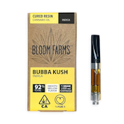 Bloom Farms - Cartridge - Bubba Kush Cured Resin Indica 1g