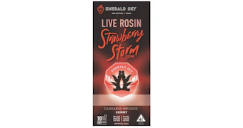 Emerald Sky - Strawberry Storm 10:1 THC:CBD Live Rosin Gummy - 110mg