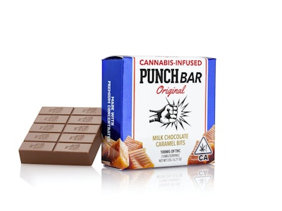 Punch Edibles - Punch Edibles - 100mg Bar - Milk Chocolate Caramel Bits 