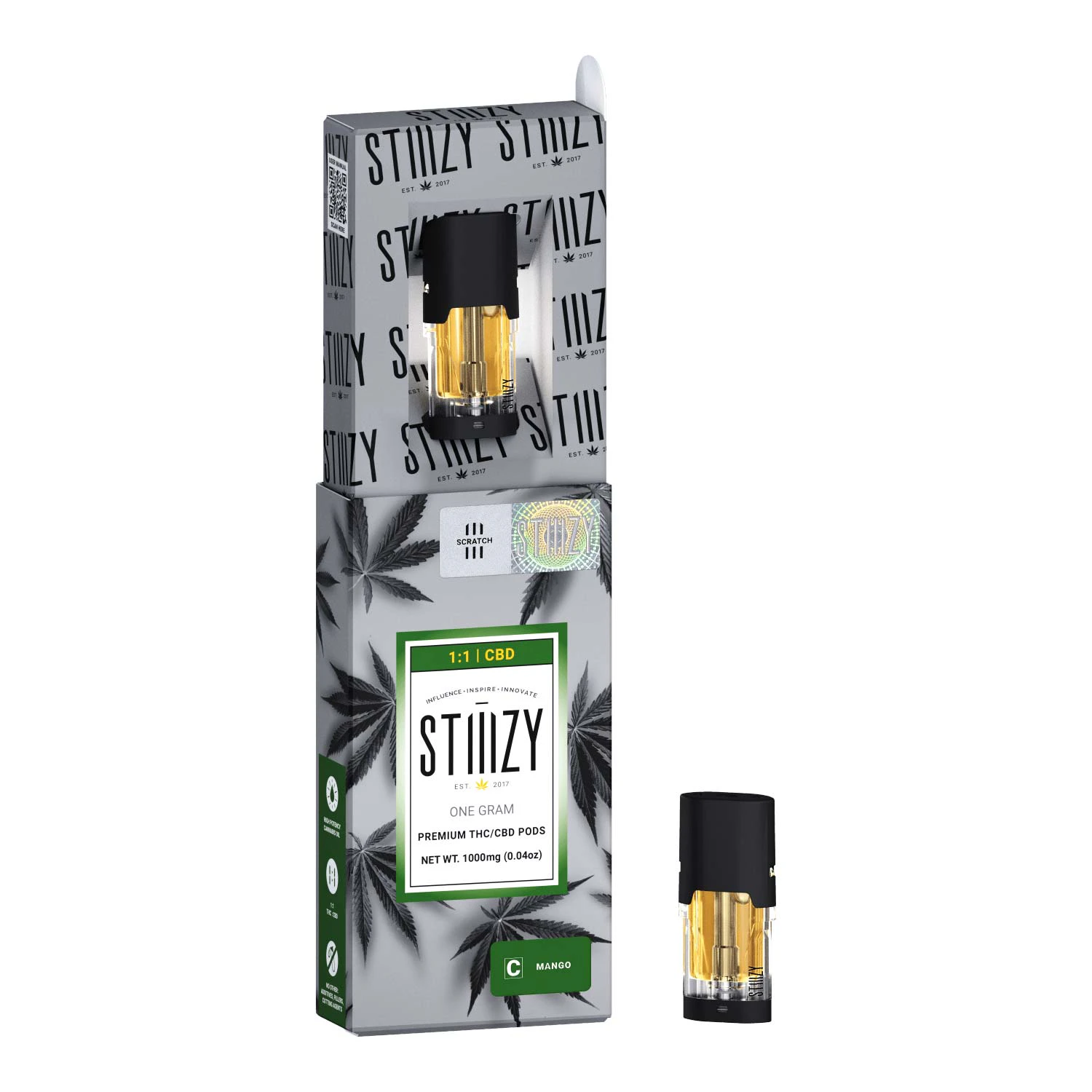 STIIIZY - STIIIZY - 1G POD - 1:1 CBD MANGO 1.0000g Main Image