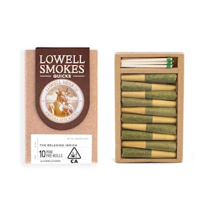 Lowell - Lowell Quicks 10pk Prerolls 3.5g The Relaxing Indica 