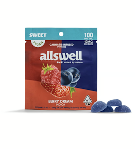 Allswell Gummies Indica Berry Dream 100mg