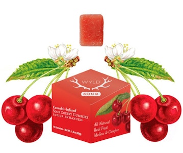 WYLD - Wyld Sour Cherry - 100mg THC Gummies - Wyld